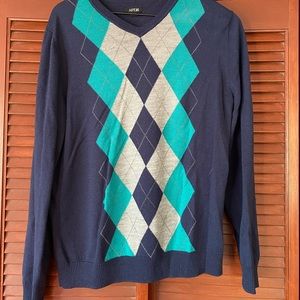 Navy Blue Apt 9 argyle sweater